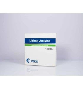 Ultima-Anastro 1mg 50 Tablets Ultima Pharma INT Ultima-Anastro 1mg 50 Tablets by Ultima Pharma INT product packaging