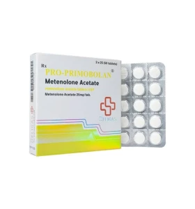 Pro Primobolan 25 mg 50 Tabs Beligas Pharma USA Pro Primobolan 25 mg 50 tablets by Beligas Pharma USA product packaging