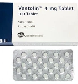 Ventolin (Albuterol) 100 Tablets 4 mg Glaxo Smith Kline Ventolin (Albuterol) 100 Tablets 4 mg Glaxo Smith Kline
