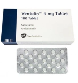 Ventolin (Albuterol) 100 Tablets 4 mg Glaxo Smith Kline Ventolin (Albuterol) 100 Tablets 4 mg Glaxo Smith Kline