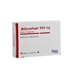 Glucophage 850 mg 100 Tablets Merck Glucophage 850 mg 100 Tablets Merck