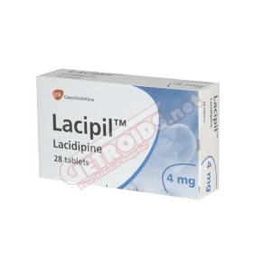 Lacipil 4 mg 28 Tablets GlaxoSmithKline Lacipil 4 mg 28 tablets by GlaxoSmithKline product pack