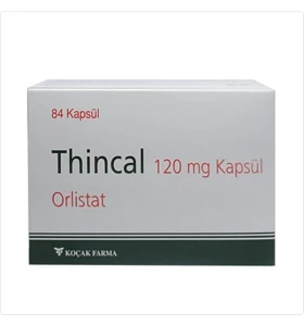 Thincal Orlistat 84 Capsules 120 mg Kocak Farma Thincal Orlistat 84 Capsules 120 mg Kocak Farma