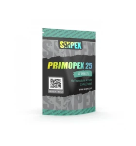 Primopex 25 mg 50 Tablets Sixpex USA Primopex 25 mg 50 tablets by Sixpex USA product pack