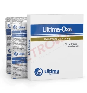 Ultima-Oxa 50 mg 50 Tablets Ultima Pharma USA Ultima-Oxa 50 mg 50 tablets by Ultima Pharma USA product packaging