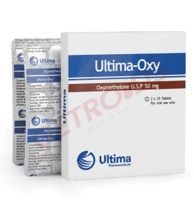 Ultima-Oxy 50 mg 50 Tablets Ultima Pharma USA Ultima-Oxy 50 mg 50 Tablets by Ultima Pharma USA product packaging