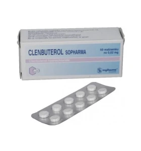 Clenbuterol 20 mcg 50 Tablets SoPharma Clenbuterol 20 mcg 50 Tablets SoPharma