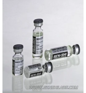 Masteron 500 mg 5 ml Gen-Shi Labs vial and packaging Masteron 500 mg 5 ml vial by Gen-Shi Labs product packaging